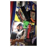 Dale Earnhardt book. Box of cars.