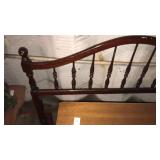 Pine headboard with frame.