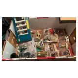 Box lot of Christmas village accessories