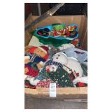 Box lot of Christmas decorations