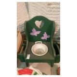 Wooden potty chair