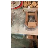 Wine glasses and dinnerware