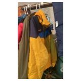 Mens xl Columbia coat lined a green hooded coat