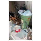 Painted can and trays