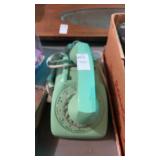 Green rotary phone