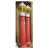 Pair of blow mold lantern posts