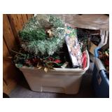 Mixed plastic tub lot of Christmas items