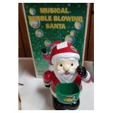 Musical Bubble Blowing Santa with box