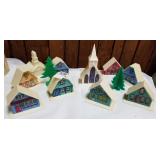Early plastic lighted village