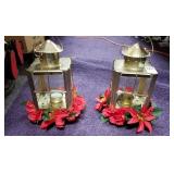 Pair of Christmas lanterns