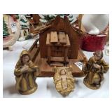 Holy family & wooden inn