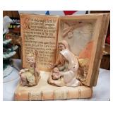 Ceramic Nativity and Scripture