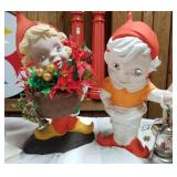 Ceramic Elf flower vendors "I