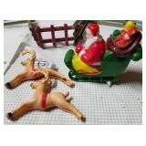 Plastic Santa & reindeer