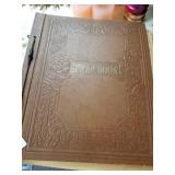 Old scrap book with vintage pictures