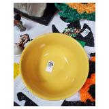 Yellow stoneware bowl