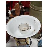 Enamel bowl and cup