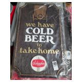 Schaeffer beer sign NOS