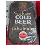 Schaefer beer sign NOS
