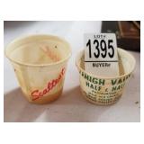 Salesman sample dairy containers