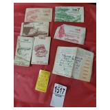 Vintage fishing licenses