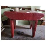 Little Red painted bench no contents