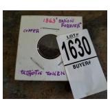 1863 Union Forever cooper patriotic token