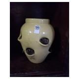 Yellow strawberry pot