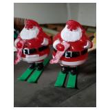 Great pair vintage Skiing Santas (candy cadies)
