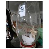 Ship and seashells pitcher