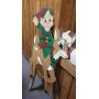 Rudolph & Elf wooden yard sign