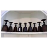 Smoke glass stemware large lot set 3 sizes