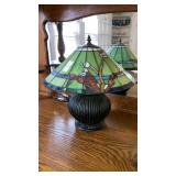 Leaded glass shades metal lamp shade is 16" diam