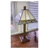 Modern leaded glass lamp arts & crafts style