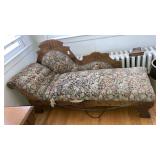 Upholders antique fainting couch 72" long