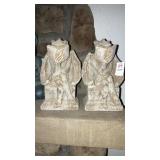 Pair Gargoyle seated figure bookends  8? tall