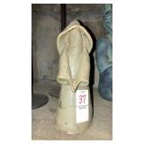 Pottery monk figure 7" tall