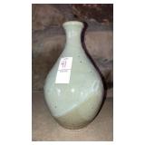 Signed pottery vase 8" tall