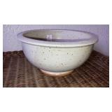 Large signed pottery bowl 11" diam