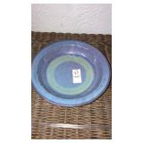 Signed pottery soup bowl 9" d