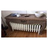 Antique Wicker table 55" x 18"