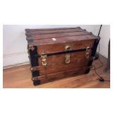 Antique flat top trunk 29" long