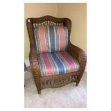 Ethan Allen Wicker cushioned chair