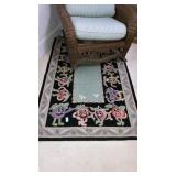 Anthropomorphic fruit hook rug 64" x 42"