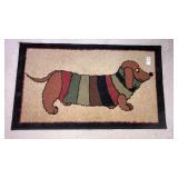 Dachshund rug 34" x 20"