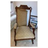 Antique Victorian upholstered rocker- matches 55
