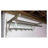 Metal wall coat rack w/ hooks 24" long