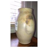 Signed pottery vase 8" tall