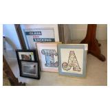 Monogram letter art & frames