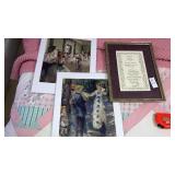 Framed poem & 2 unframed Renoir & Degas prints